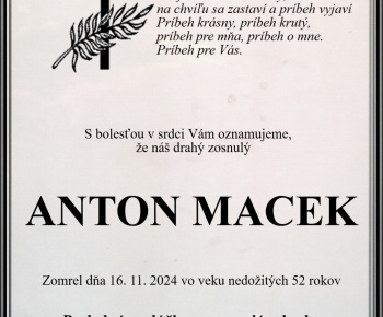 Aktuality / Anton Macek - parte  - foto