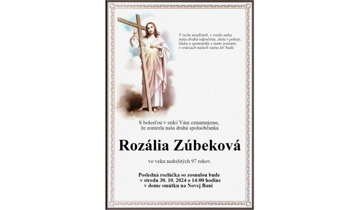 Rozália Zúbeková - parte